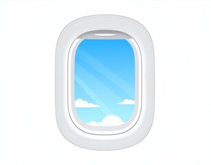 Airplane window, sky view