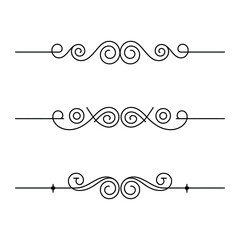 
filigree Elegant decorative flourishes and ornate borders ornamental dividers with scrollwork for design elements, Fancy Line curve lettering, header separator scroll
