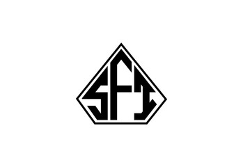 Fototapeta premium SFI Custom Monogram Logo Design.