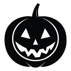jack o lantern silhouette vector illustration