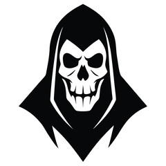 phantom skull silhouette vector illustration
