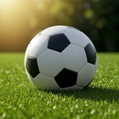 Obraz premium 축구공 잔디 스포츠