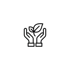 Obraz premium Hands holding a growing plant sprout symbolizing growth and care