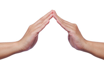 Two Hands protecting something  or holding something. png image