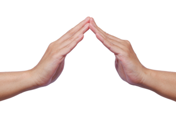 Two Hands protecting something  or holding something. png image