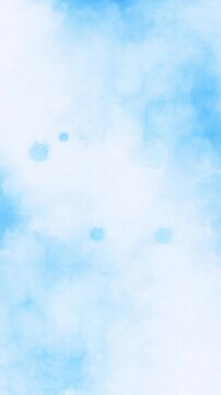 blue watercolour on paper potrait video 4k