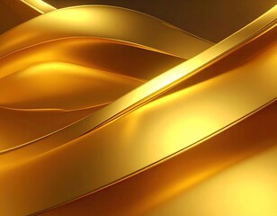 Golden waves intertwine in smooth, gleaming abstraction