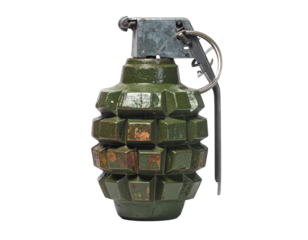 hand grenade isolated on white