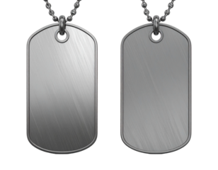 metal tags with chain