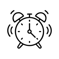 Alarm Clock Ringing Early Morning Disturbing Sleep Icon For Web And Graphic Design