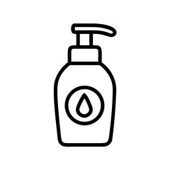 Body Lotion Cosmetic Bottle With Flat Dispenser Icon For Web And Graphic Design