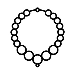 Beautiful Beaded Necklace With Circular Design Icon For Web And Graphic Design