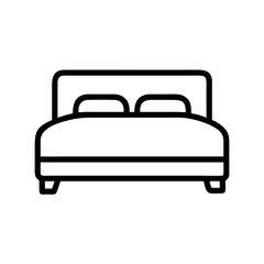 Comfortable Double Bed For Sleeping And Resting Icon For Web And Graphic Design