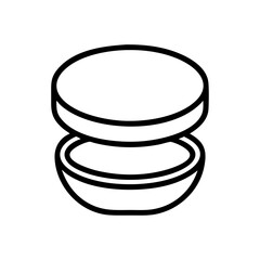 Compact Round Cream Cosmetic Jar Icon For Web And Graphic Design