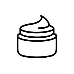 Cosmetic Cream Jar With Rounded Lid Icon For Web And Graphic Design