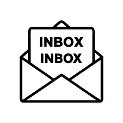 Email Inbox With Stacked Letters Unread Messages Icon For Web And Graphic Design