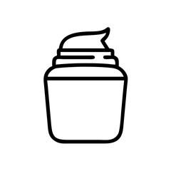Hand Cream Cosmetic Jar With Wide Cap Icon For Web And Graphic Design