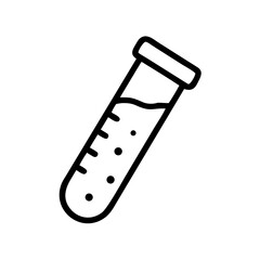 Laboratory Test Tube With Liquid Medicine Icon For Web And Graphic Design