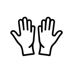 Medical Protective Glove For Hospital Hygiene Icon For Web And Graphic Design