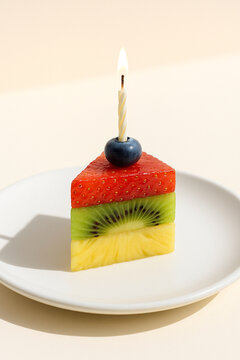 A fruity cake made out of fresh fruit