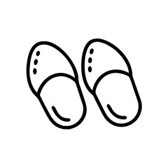 Pair Of Soft Slippers For Cozy Night Sleep Icon For Web And Graphic Design