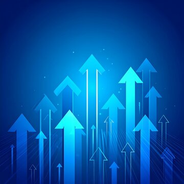 Abstract upward trend graphic