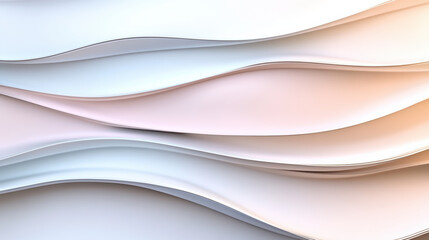 Obraz premium Soft waves, minimal design, abstract textures, pastel colors create serene atmosphere