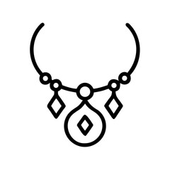 Stylish Necklace with Matching Earrings Jewelry Set Icon For Web And Graphic Design