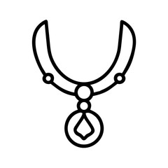 Stylish Necklace with Pendant for Elegant Fashion Icon For Web And Graphic Design