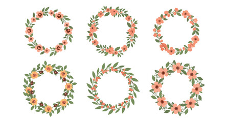 A collection of delicate floral wreaths for a charming rustic aesthetic.