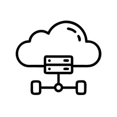 VPN Server Cloud Network Connectivity Icon For Web And Graphic Design