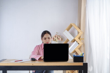 Beautiful Asian woman work business owner