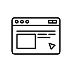 Website Template with Sidebar and Content Window Icon For Web And Graphic Design
