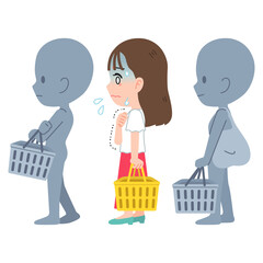 パニック障害の女性　買い物