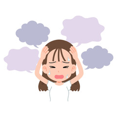 フラッシュバック　女性　上半身