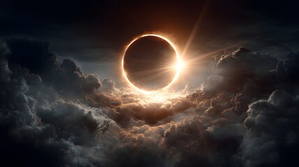Solar eclipse wallpaper background hd space sun moon astronomy celestial event corona dark clouds sky