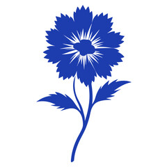 vector illustration of a cornflower