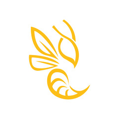 Fototapeta premium Bee Logo. Bee Logo With Modern and Geometric Design For Brand&nbsp;Identity.