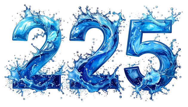 Abstract water splash numbers