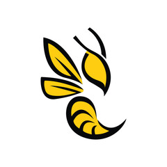 Bee Logo. Bee Logo With Modern and Geometric Design For Brand Identity.