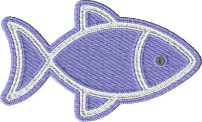 Colorful Embroidered Fish Patch