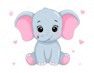 Obraz premium Cute baby elephant illustration