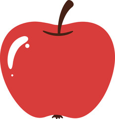 Vibrant red apple fresh fruit healthy food graphic vector