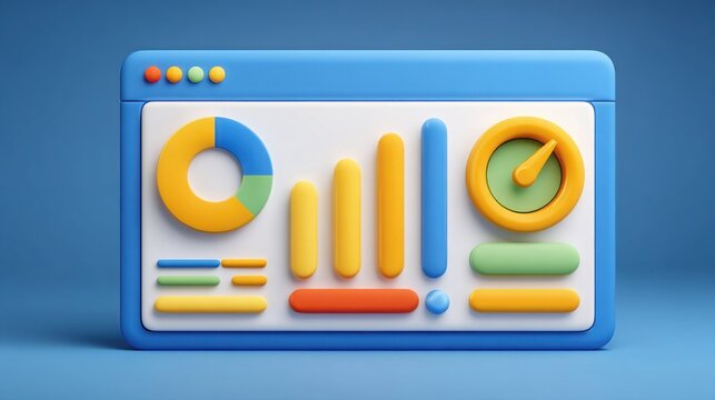 Distinct blue and white square featuring a numeric display for the ai bond market analyzer evaluation concept