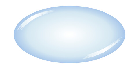 水滴をイメージした楕円形のフレーム素材イラスト