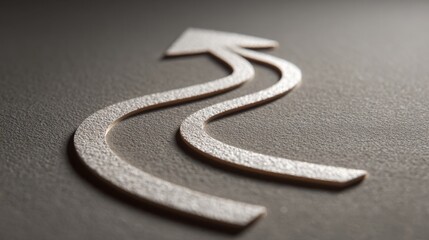 Curved arrow symbolizing progression and direction in conceptual image representing derivative strategies and guidance