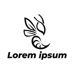 Bee Logo. Bee Logo With Modern and Geometric Design For Brand Identity.