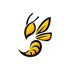 Bee Logo. Bee Logo With Modern and Geometric Design For Brand Identity.