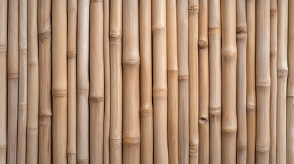 Fototapeta premium Natural bamboo texture background, eco friendly material, rustic design, warm tones
