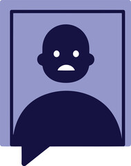 Frustrated user profile icon emotion negative feedback chat bubble vector vector
